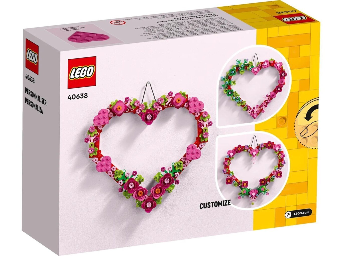 40638 LEGO® sydänkoriste, 254 d. hinta ja tiedot | LEGOT ja rakennuslelut | hobbyhall.fi