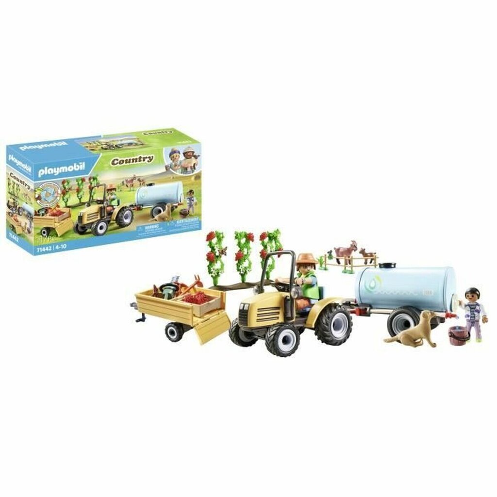 71442 Playmobil Country Tractor perävaunulla ja vesisäiliöllä, 117 d. hinta ja tiedot | LEGOT ja rakennuslelut | hobbyhall.fi