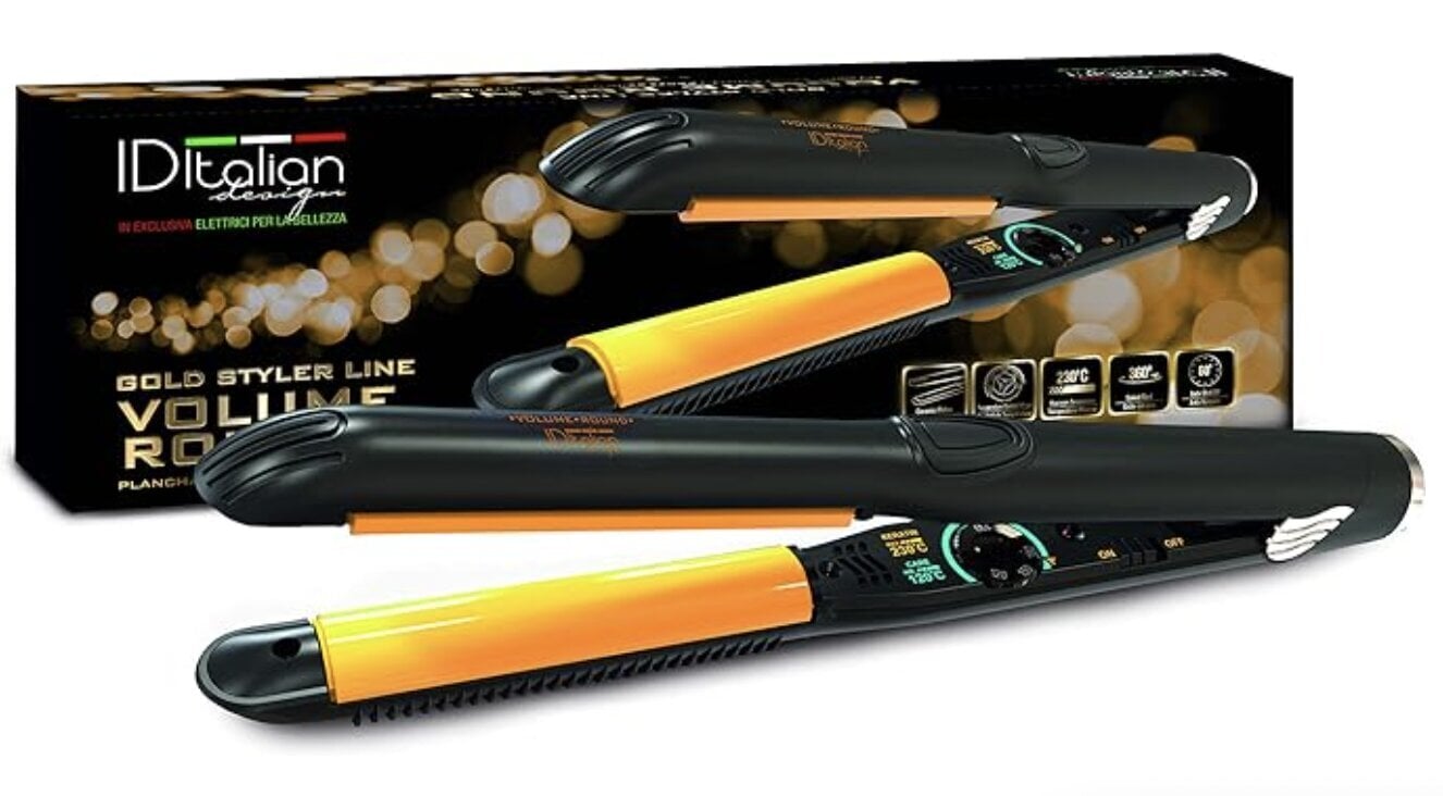 Gold styler volumetrinen pyöreä suoristusrauta, Italian Design hinta ja tiedot | Suoristusraudat ja kihartimet | hobbyhall.fi