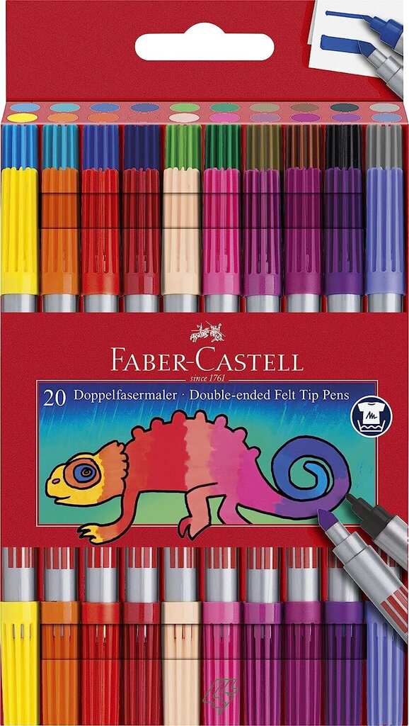 Faber -castell 151119 - kaksoiskuitumaalari 20s Etui, 1 kappale hinta ja tiedot | Taide- ja askartelutarvikkeet | hobbyhall.fi