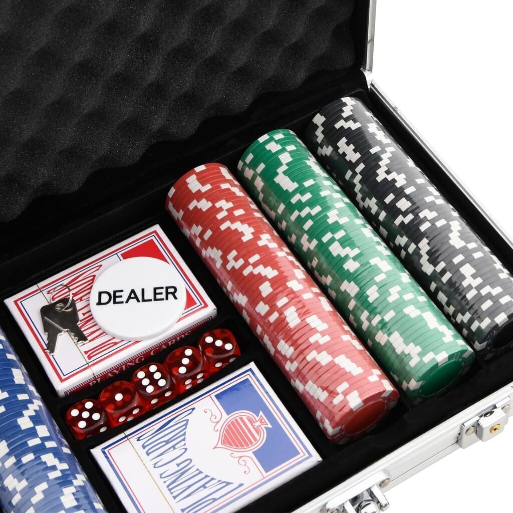 Setti pokerimerkkejä vidaXL, 300 kpl hinta ja tiedot | Korttipelit, pokeri | hobbyhall.fi