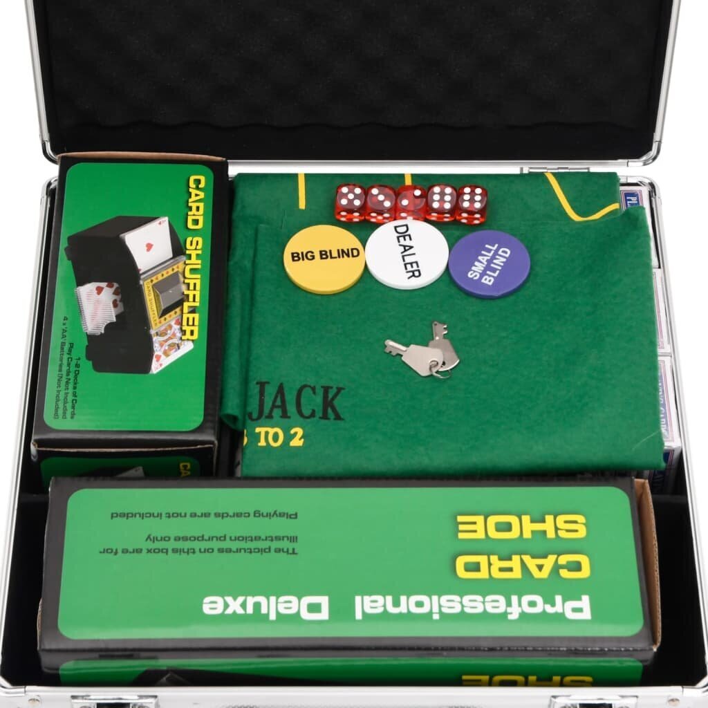 Setti pokerimerkkejä vidaXL, 600 kpl hinta ja tiedot | Korttipelit, pokeri | hobbyhall.fi