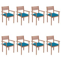 Taitettavat puutarhatuolit tyynyillä, 8 kpl hinta ja tiedot | Puutarhatuolit | hobbyhall.fi