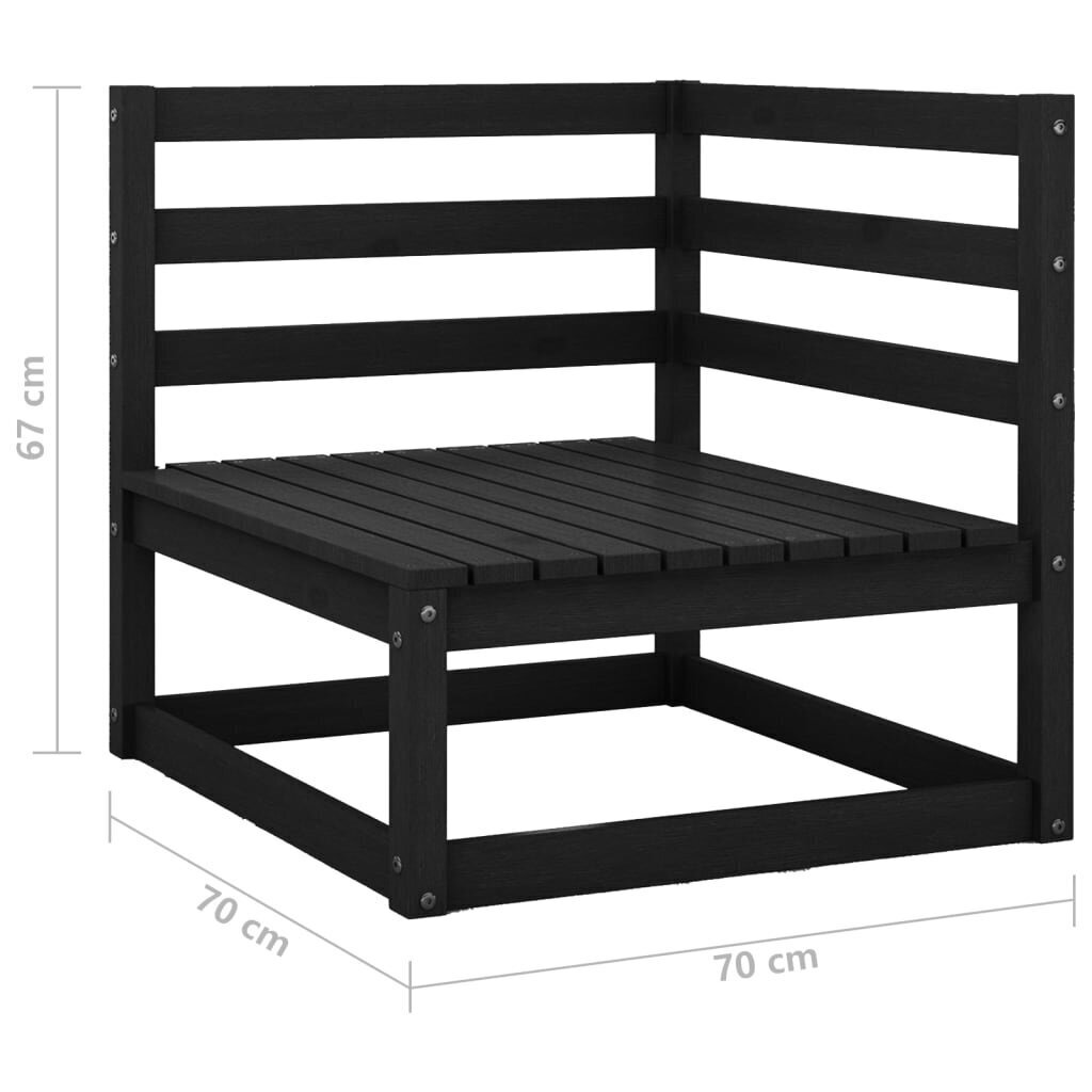 Puutarhakalusteet, 12 kpl, musta hinta ja tiedot | Puutarhakalusteet | hobbyhall.fi