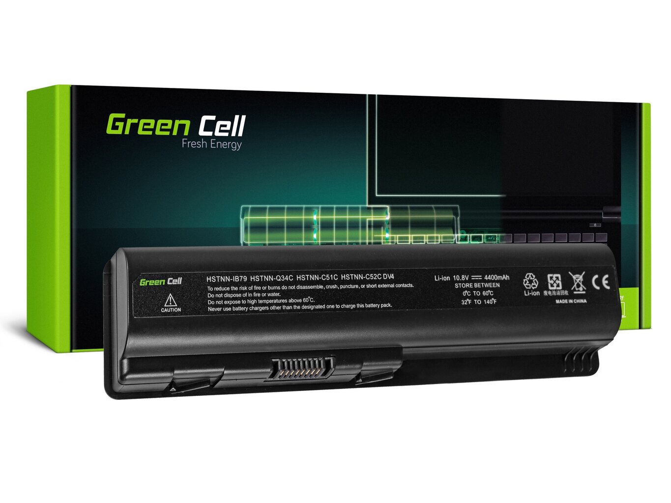 Green Cell Laptop Battery HSTNN-LB72 HSTNN-IB72 for HP G50 G60 G61 G70 Compaq Presario CQ60 CQ61 CQ70 CQ71 hinta ja tiedot | Kannettavien tietokoneiden akut | hobbyhall.fi