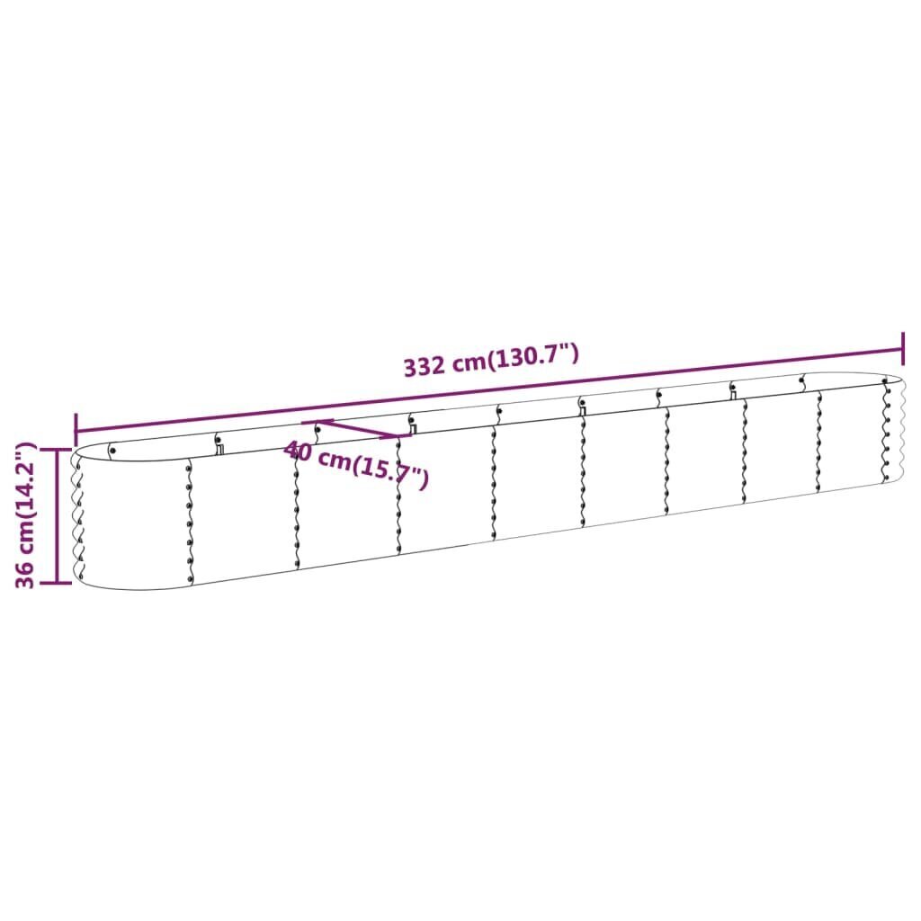 Puutarhasänky 36 cm hinta ja tiedot | Istutusruukut ja minikasvihuoneet | hobbyhall.fi