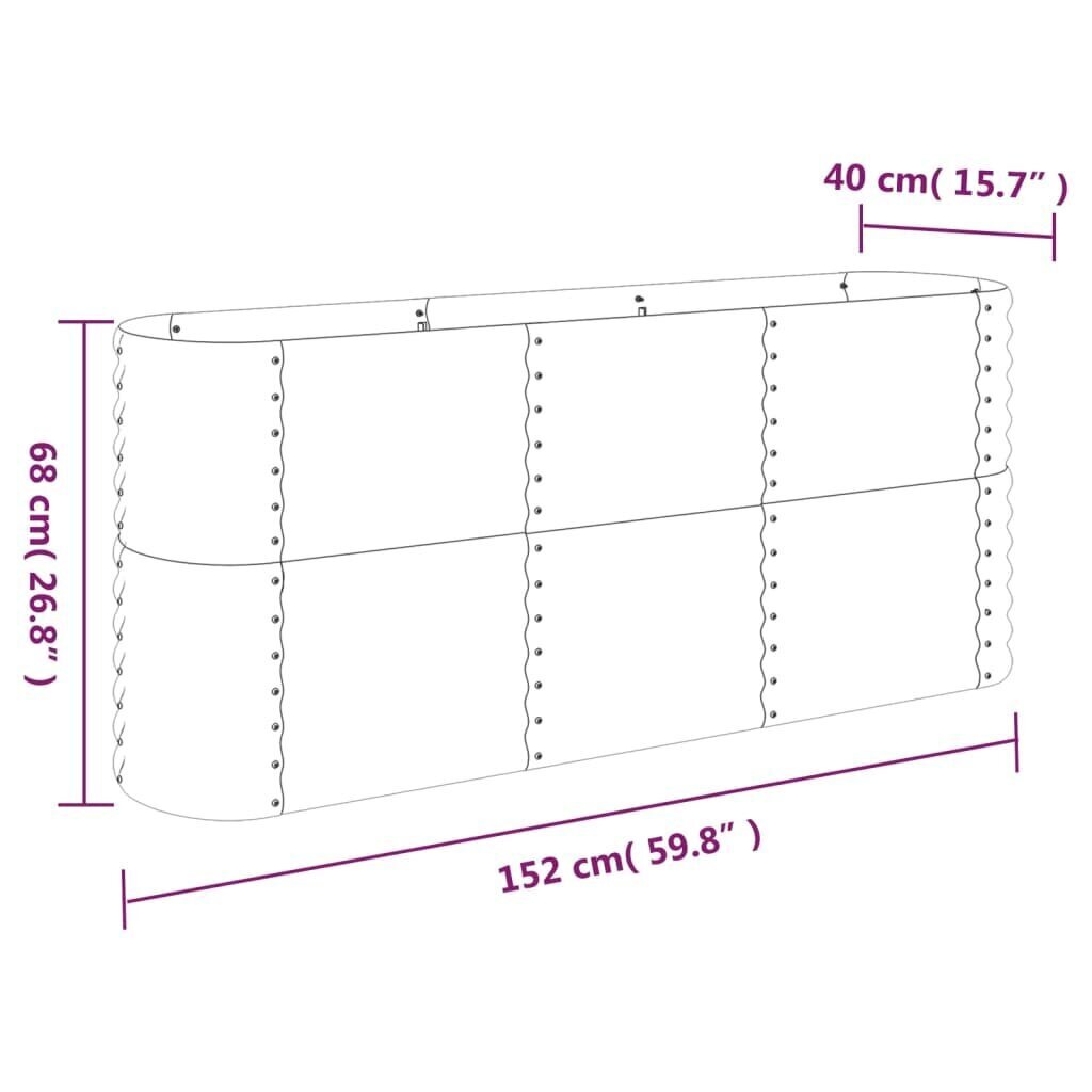 Puutarhasänky 68 cm hinta ja tiedot | Kukkalaatikot | hobbyhall.fi