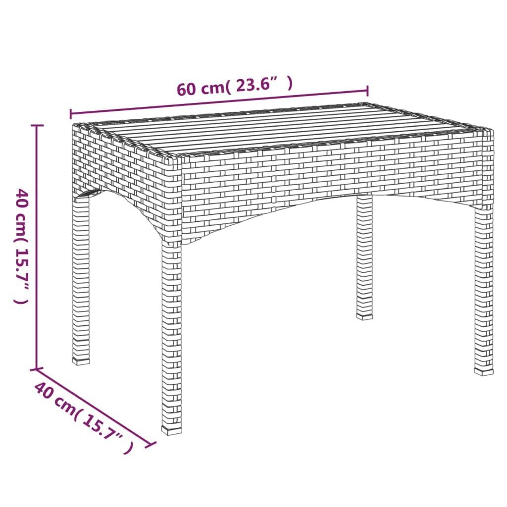 Puutarhasetti tyynyillä vidaXL, musta hinta ja tiedot | Puutarhakalusteet | hobbyhall.fi