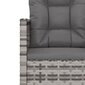 vidaXL Puutarhapenkki tyynyillä, harmaa, 105cm, polyrottinki hinta ja tiedot | Puutarhapenkit | hobbyhall.fi