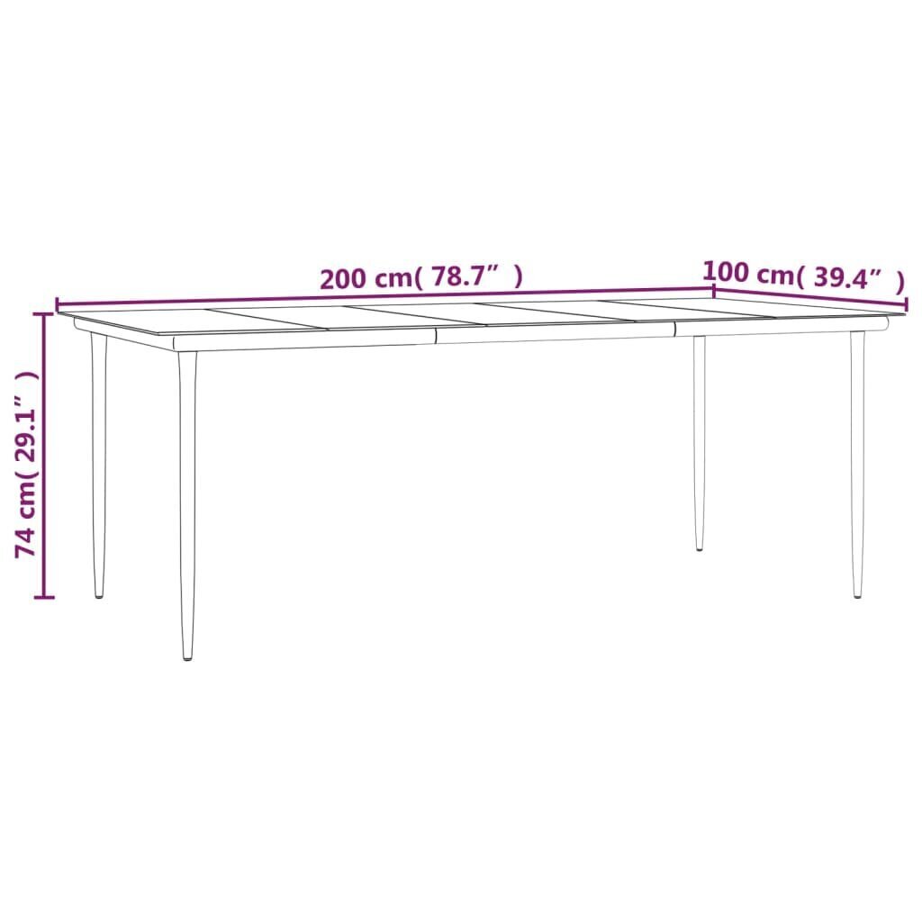 Puutarhasetti tyynyillä, 9 kpl, musta/harmaa hinta ja tiedot | Puutarhakalusteet | hobbyhall.fi