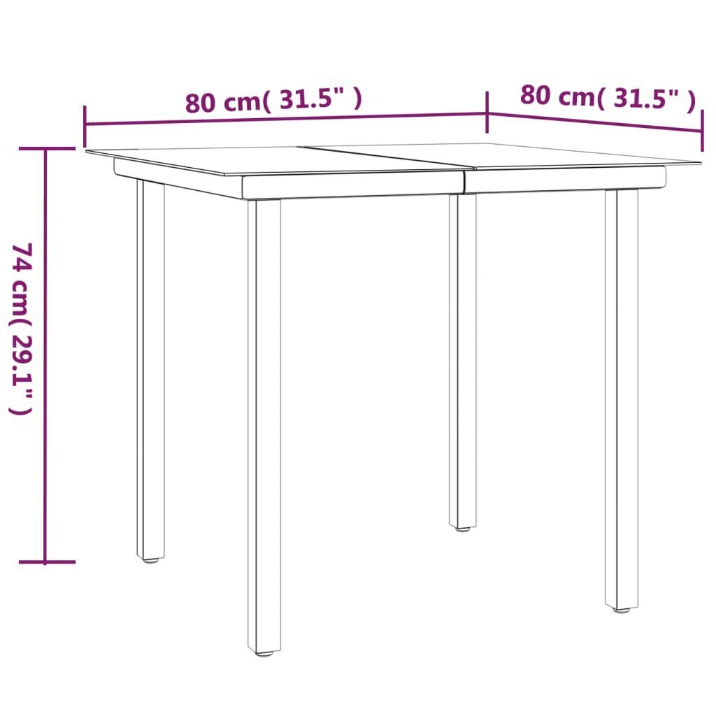 Puutarhasetti tyynyillä, 5 kpl, musta/harmaa hinta ja tiedot | Puutarhakalusteet | hobbyhall.fi