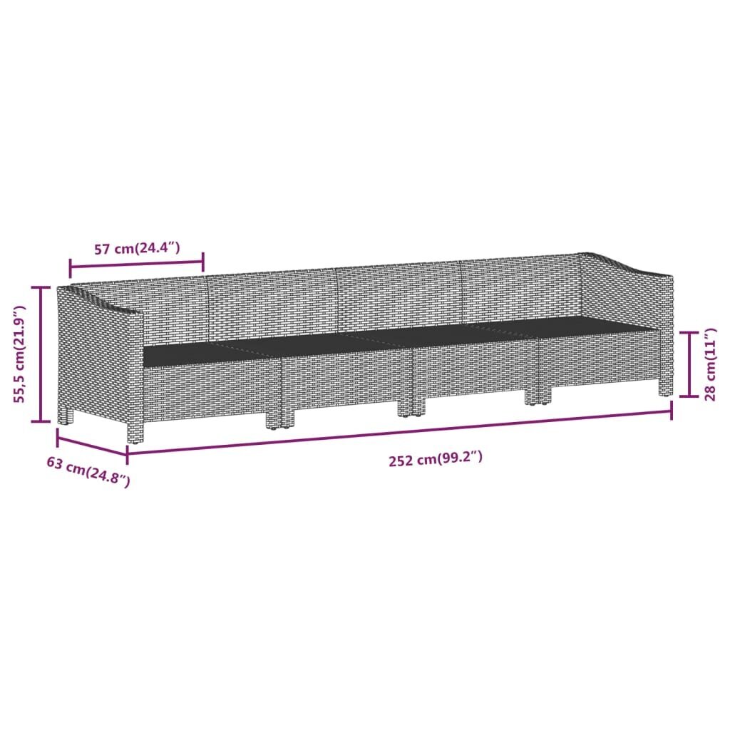 Puutarhasetti vidaXL, harmaa hinta ja tiedot | Puutarhakalusteet | hobbyhall.fi