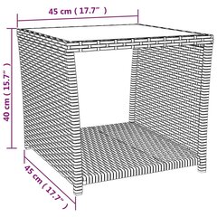 Puutarhasetti vidaXL, musta hinta ja tiedot | Puutarhakalusteet | hobbyhall.fi