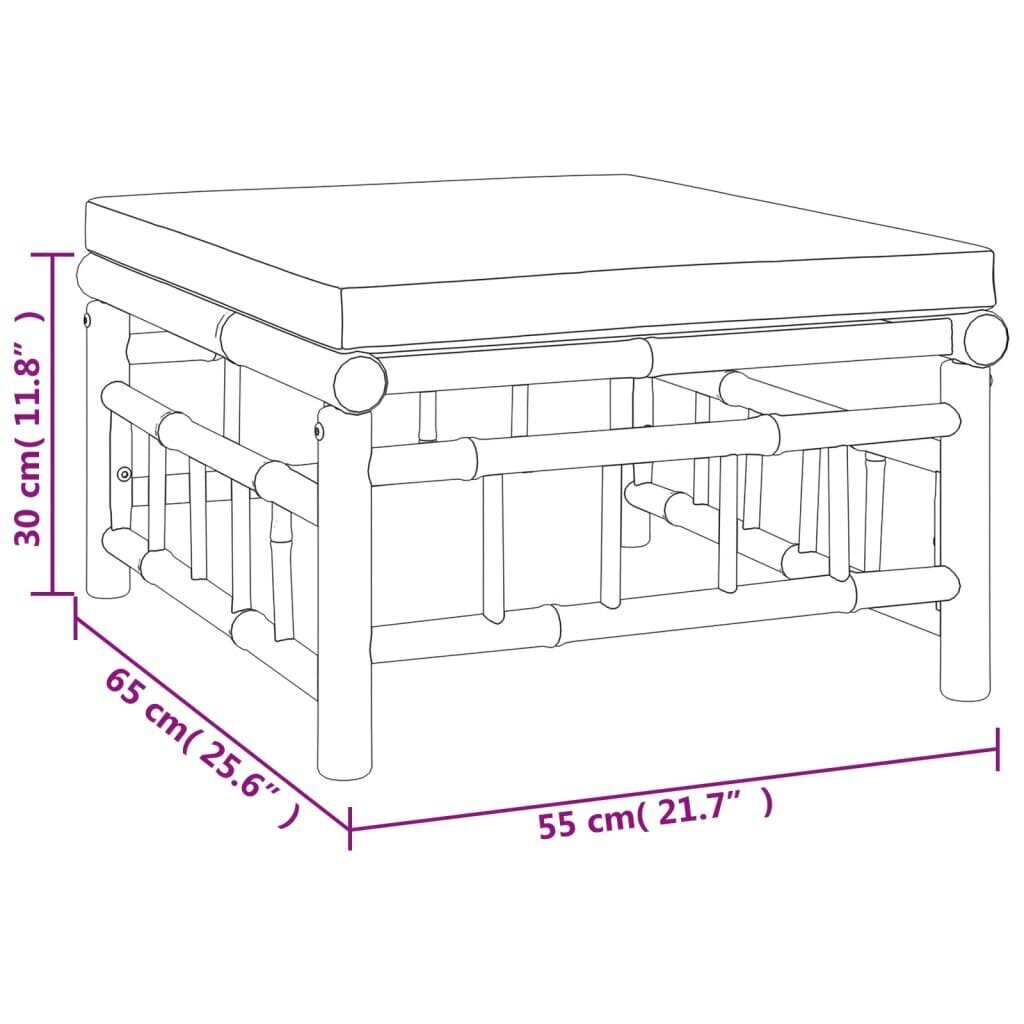 Puutarhasetti vidaXL, ruskea/valkoinen hinta ja tiedot | Puutarhakalusteet | hobbyhall.fi