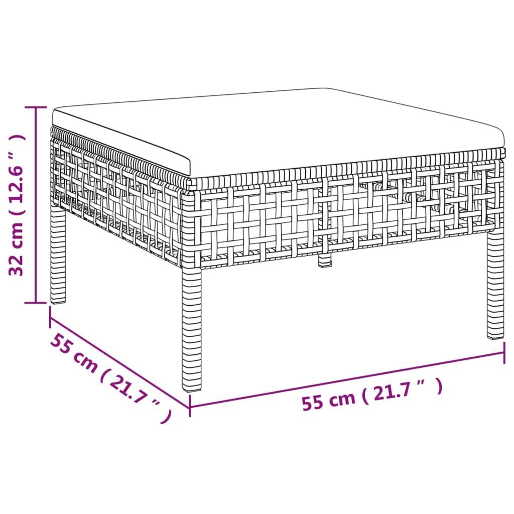 Puutarhakalusteet vidaXL, harmaa hinta ja tiedot | Puutarhatuolit | hobbyhall.fi