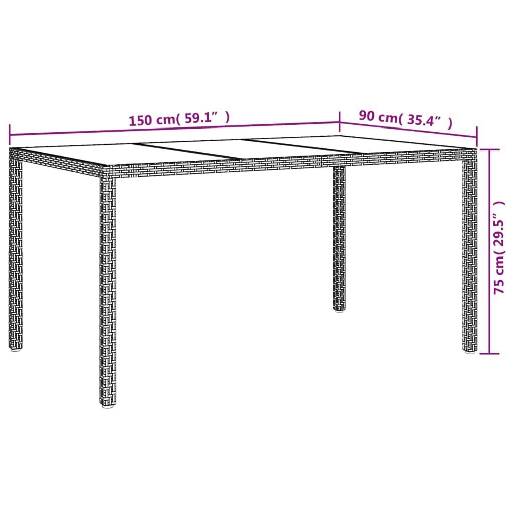 Puutarhasetti tyynyillä vidaXL, musta hinta ja tiedot | Puutarhakalusteet | hobbyhall.fi