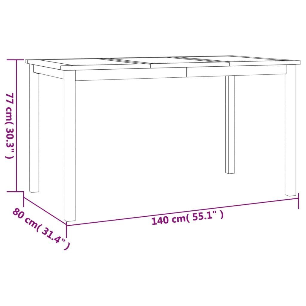 5-osainen puutarhakalustesarja vidaXL, ruskea hinta ja tiedot | Puutarhakalusteet | hobbyhall.fi