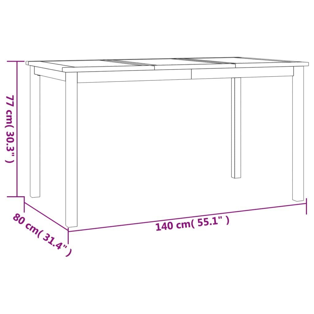 4-osainen puutarhakalustesarja vidaXL, ruskea hinta ja tiedot | Puutarhakalusteet | hobbyhall.fi