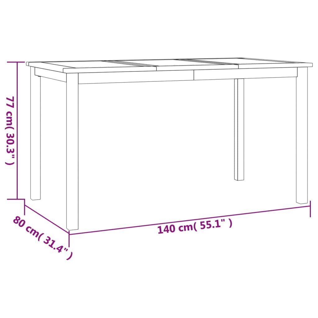 3-osainen puutarhakalustesarja vidaXL, ruskea hinta ja tiedot | Puutarhakalusteet | hobbyhall.fi