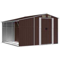 Puutarhavaja vidaXL, ruskea, 277x279x179cm ruskea hinta ja tiedot | Piharakennukset | hobbyhall.fi