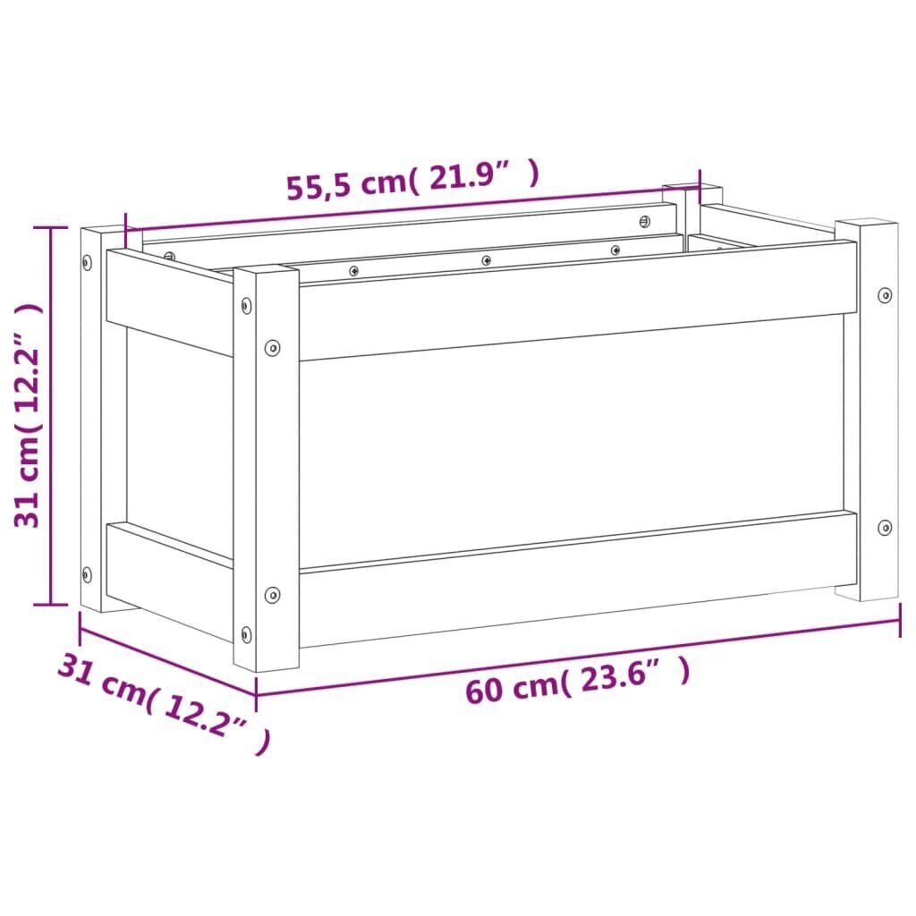 Puutarhavuoteet, 2 kpl, 60x31x31 cm hinta ja tiedot | Kukkalaatikot | hobbyhall.fi