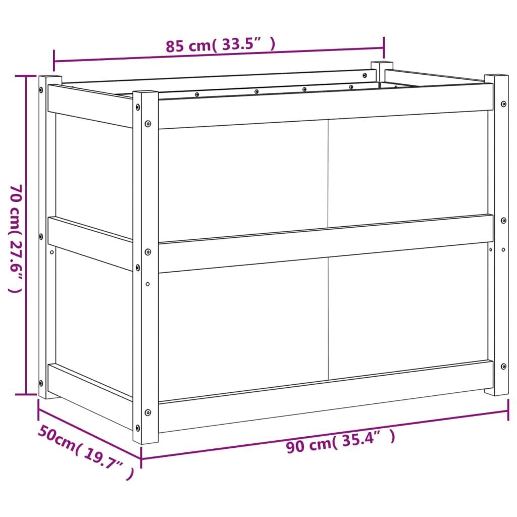 Puutarhasänky, 90x50x70 cm hinta ja tiedot | Kukkalaatikot | hobbyhall.fi