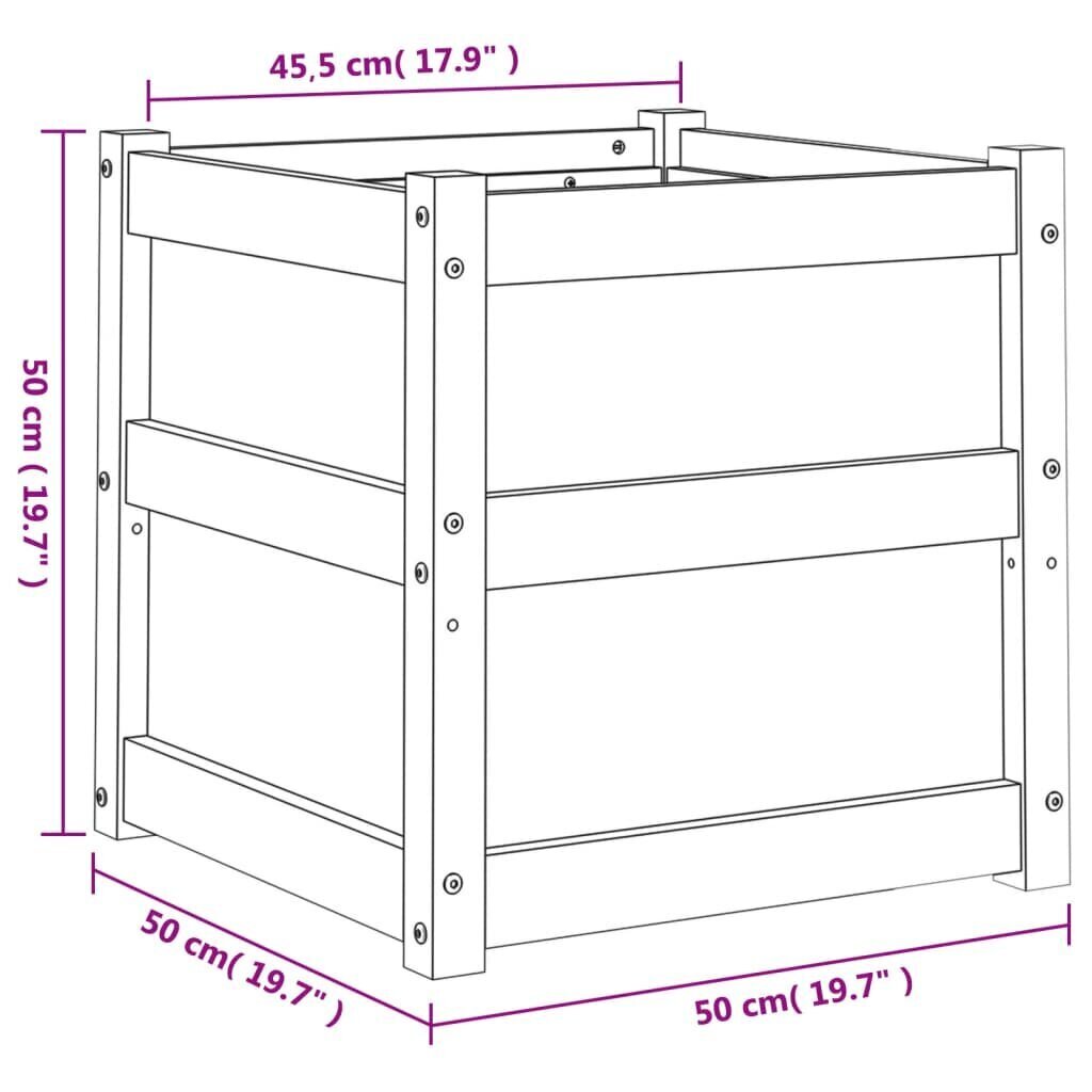 Puutarhavuoteet, 2 kpl, 50x50x50 cm hinta ja tiedot | Kukkalaatikot | hobbyhall.fi