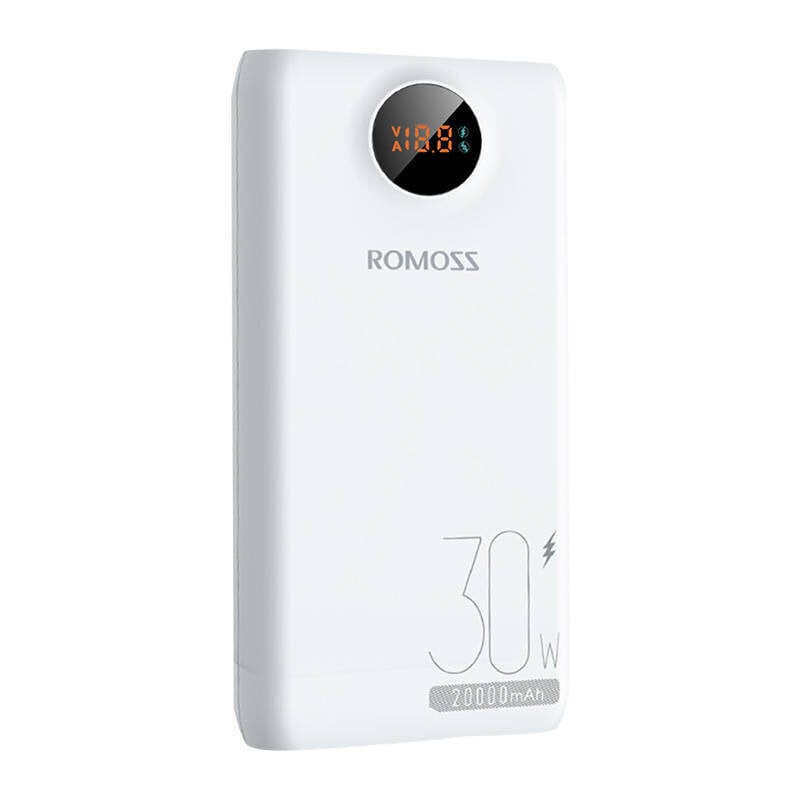 Romoss SW20S Pro Powerbank 20000mAh, 30W (valkoinen) hinta ja tiedot | Puhelimen laturit | hobbyhall.fi