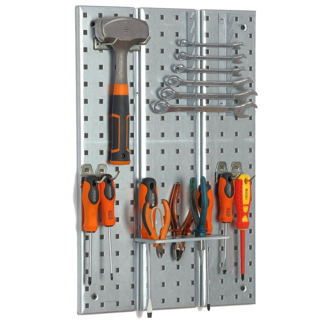 Työkaluseinä Metalli 39x59cm Säilytysjärjestelmä työkalunpitimillä Työkalukoukut Pegboard Workshop Garage Pegboard Power Tools Pegboard Vahva Pegboard Ripustettava hylly Seinäkiinnitys Valmis kokoonpa hinta ja tiedot | Lisätarvikkeet autoiluun | hobbyhall.fi