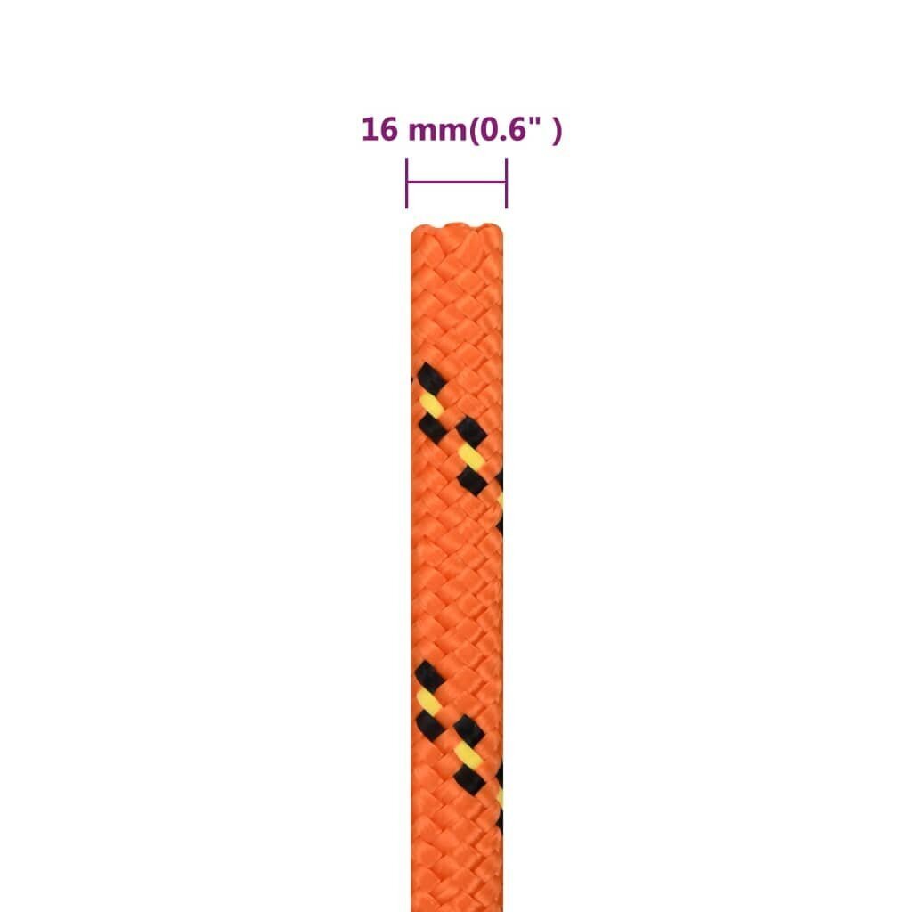 vidaXL Veneköysi oranssi 16 mm 250 mm polypropeeni hinta ja tiedot | Lisätarvikkeet autoiluun | hobbyhall.fi