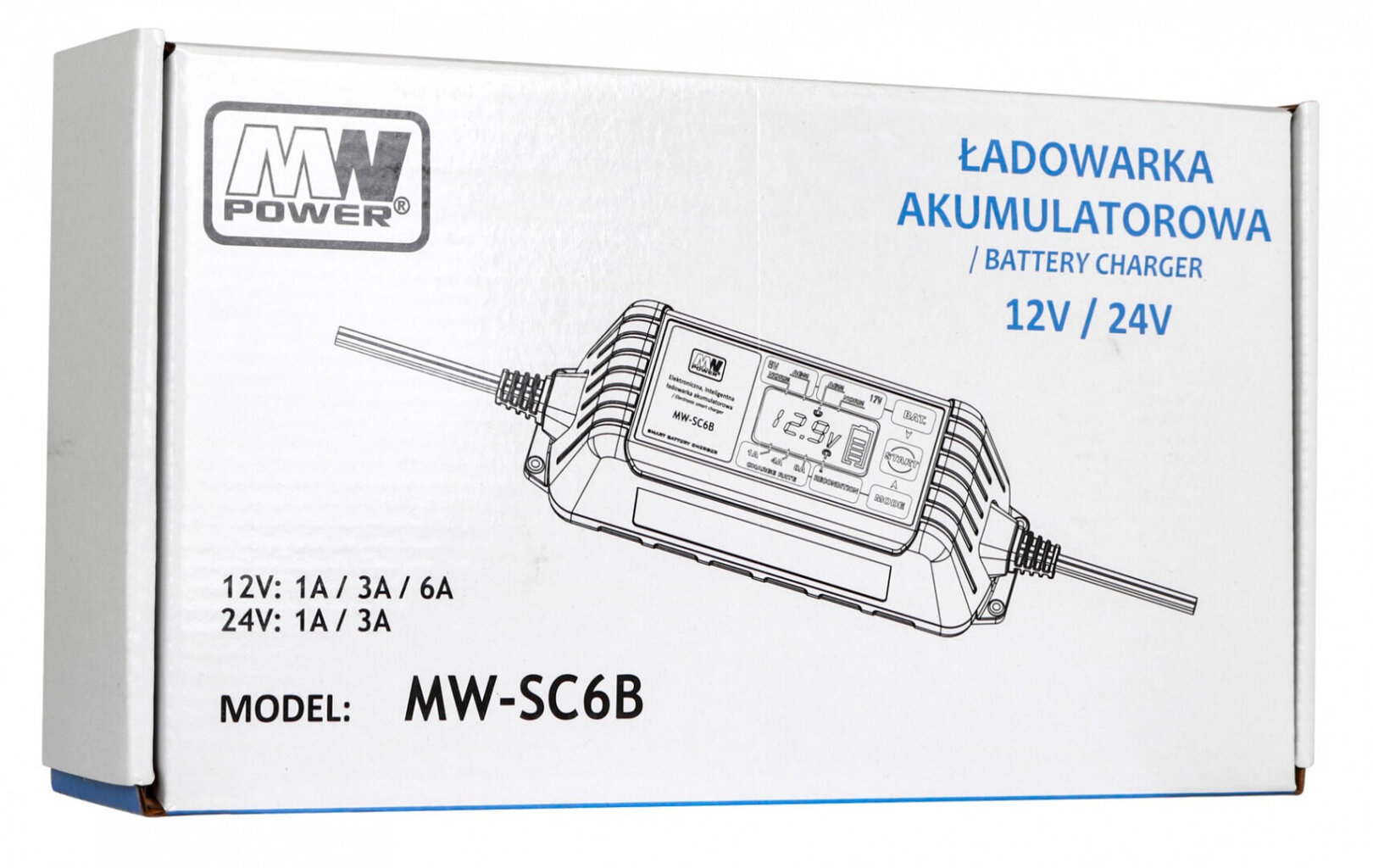 Älykäs akkulaturi LCD-näytöllä 12V/24V MW-SC6B MW-SC6B hinta ja tiedot | Sähköautojen lataustarvikkeet | hobbyhall.fi