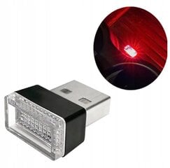 AUTON VALO USB 5V 0,034W MINI PUNAINEN hinta ja tiedot | Lisätarvikkeet autoiluun | hobbyhall.fi