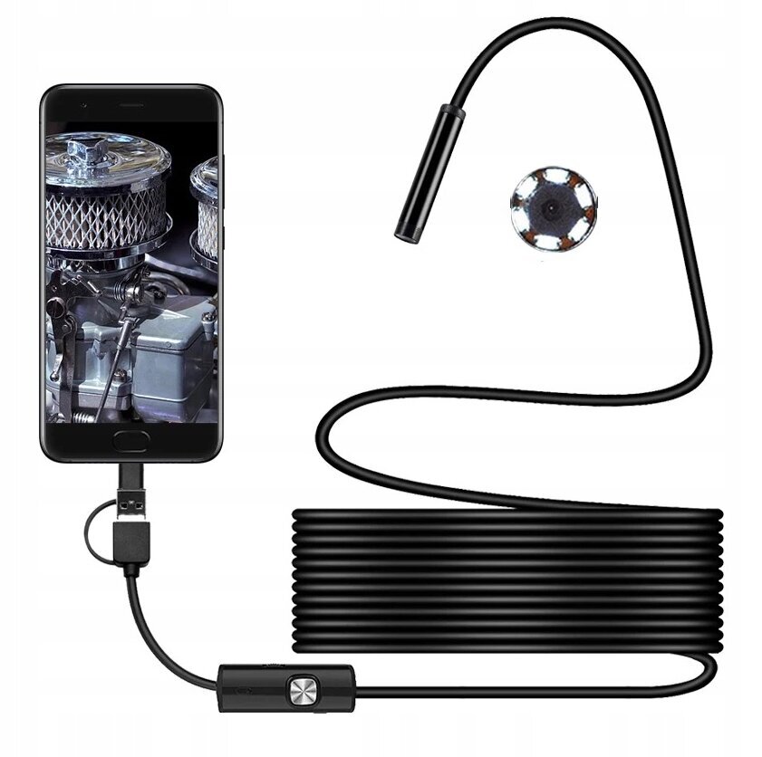 ENDOSCOPE 6xLED TUTKIMUSKAMERA ANDROID PC 5m hinta ja tiedot | Lisätarvikkeet autoiluun | hobbyhall.fi