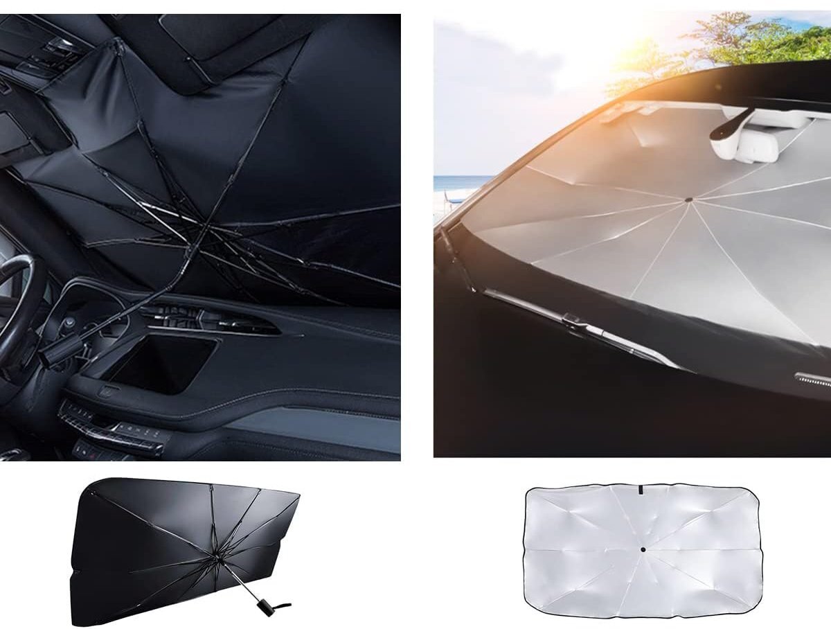 WINDOW SHADOWER UMBRELLA Aurinkosuoja tuulilasiin Autot 79x140 hinta ja tiedot | Lisätarvikkeet autoiluun | hobbyhall.fi