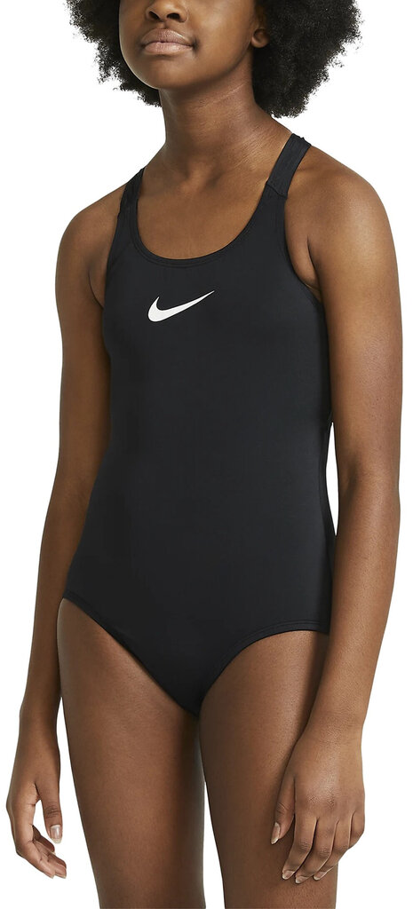 Nike Uimapuku Nk G Ess Racerback Black NESSB711 001 NESSB711 001/S hinta ja tiedot | Tyttöjen uima-asut | hobbyhall.fi