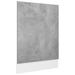 vidaXL Astianpesukoneen paneeli betoninharmaa 45x3x67 cm lastulevy hinta ja tiedot | Keittiökalusteiden lisätarvikkeet | hobbyhall.fi