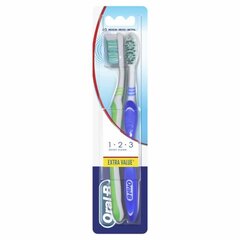 Oral-B Shiny Clean -hammasharja, keskikokoinen 2 yksikköä hinta ja tiedot | Suuhygienia | hobbyhall.fi