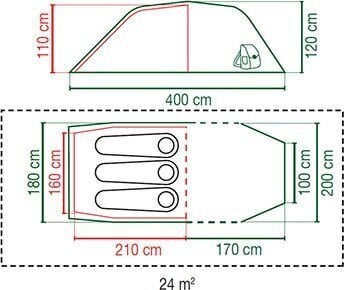 Teltta Coleman Laramie 3 BlackOut, musta/vihreä hinta ja tiedot | Teltat | hobbyhall.fi