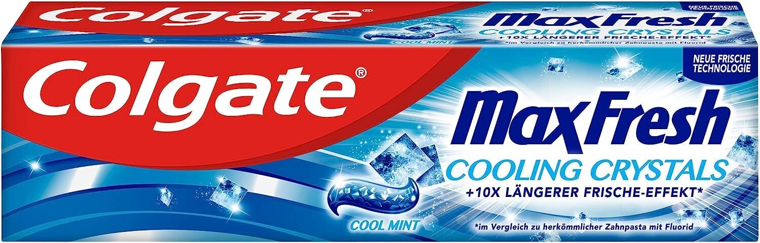 Colgate -hammastahna max tuoreet jäähdytyskiteet, 12 x 75 ml hammastahnaa yllättävä tuoreuden tunne, pitää hampaasi valkoisena hinta ja tiedot | Suuhygienia | hobbyhall.fi