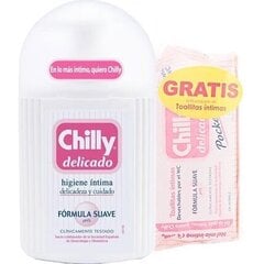 Set Chilly: intiimihygieniapuhdistusaine, 250 ml + intiimihygienian kosteuspyyhkeet, 30 kpl. hinta ja tiedot | Intiimipesutuotteet | hobbyhall.fi