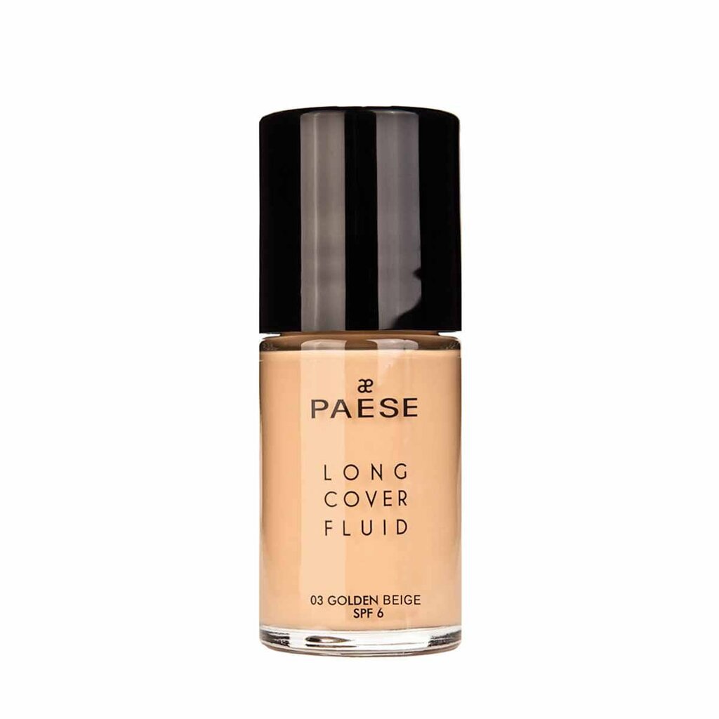 Paese Long Cover Fluid foundation cream, 03 kultainen beige, 2218, 30 ml hinta ja tiedot | Meikkivoiteet ja puuterit | hobbyhall.fi