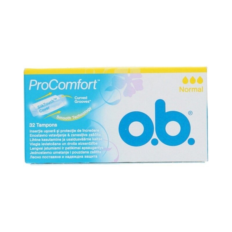 Tamponit O.B Pro Comfort Normal 32 kpl hinta ja tiedot | Tamponit ja terveyssiteet | hobbyhall.fi