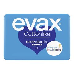 Superpehmusteet siivillä Evax Pearl Compak Plus, 10 kpl hinta ja tiedot | Tamponit ja terveyssiteet | hobbyhall.fi