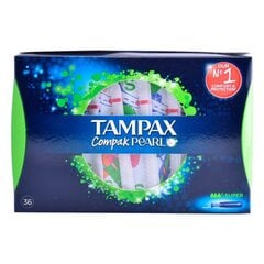 Tamponit Tampax Pearl Compak, 36 kpl hinta ja tiedot | Tamponit ja terveyssiteet | hobbyhall.fi