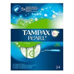 Pakkaus tamponeja Pearl Super Tampax, 24 kpl hinta ja tiedot | Tamponit ja terveyssiteet | hobbyhall.fi