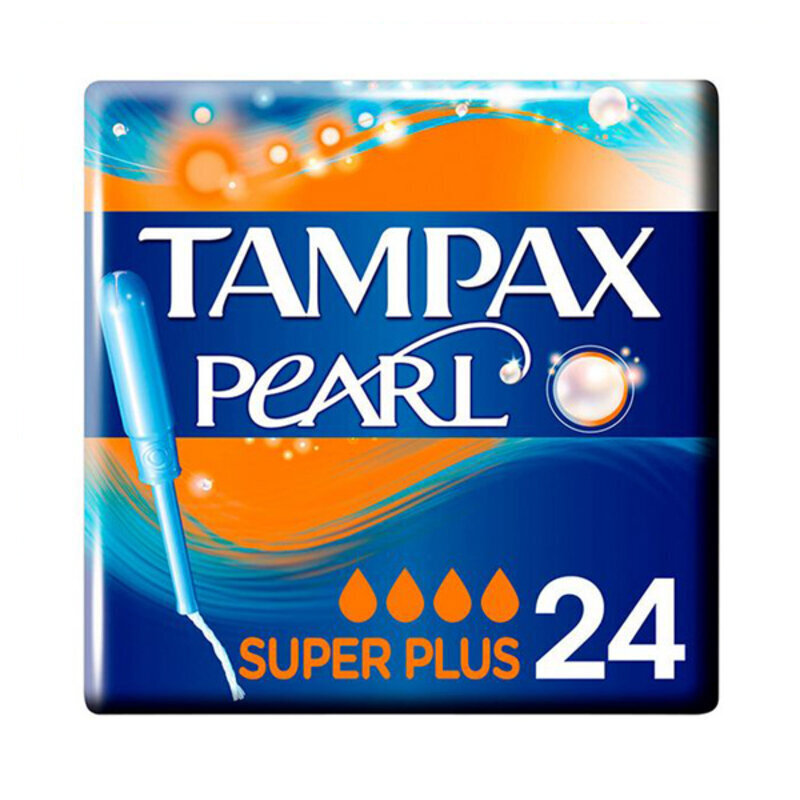 Pakkaus tamponeja Pearl Super Plus Tampax, 24 kpl hinta ja tiedot | Tamponit ja terveyssiteet | hobbyhall.fi