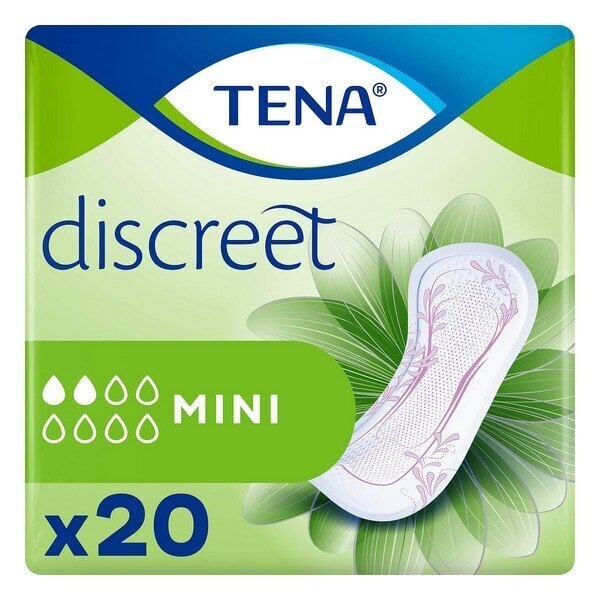 Pehmusteet vuotoja vastaan ​​Discreet Mini Tena, 12 kpl hinta ja tiedot | Tamponit ja terveyssiteet | hobbyhall.fi