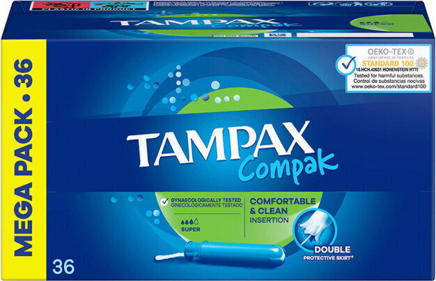 Tamponit Tampax Super, 36 kpl. hinta ja tiedot | Tamponit ja terveyssiteet | hobbyhall.fi