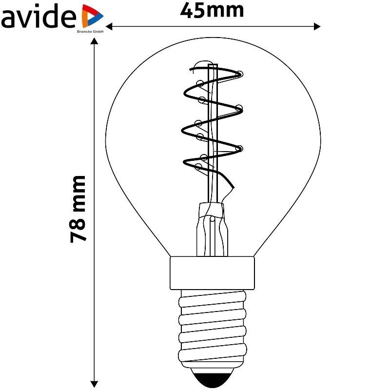 Avide LED-lamppu 3W E14 Soft Filament hinta ja tiedot | Lamput | hobbyhall.fi