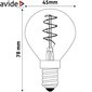 Avide LED-lamppu 3W E14 Soft Filament hinta ja tiedot | Lamput | hobbyhall.fi